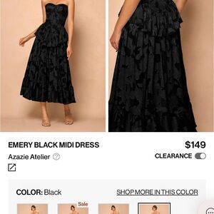 Azazie Black Midi Dress